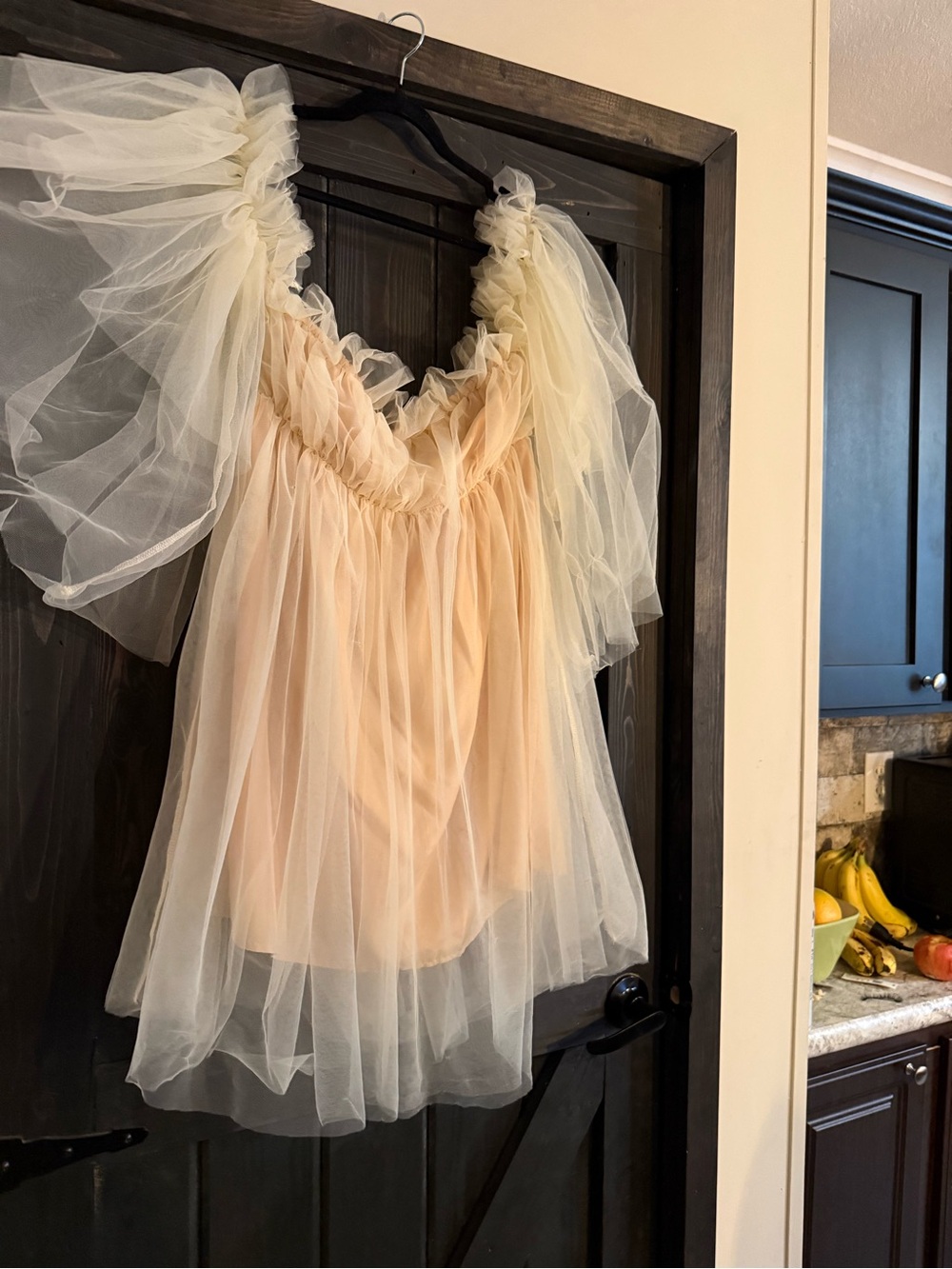Source Unknown Peach Tulle Mini Dress good for summer festival - Picture 3 of 6